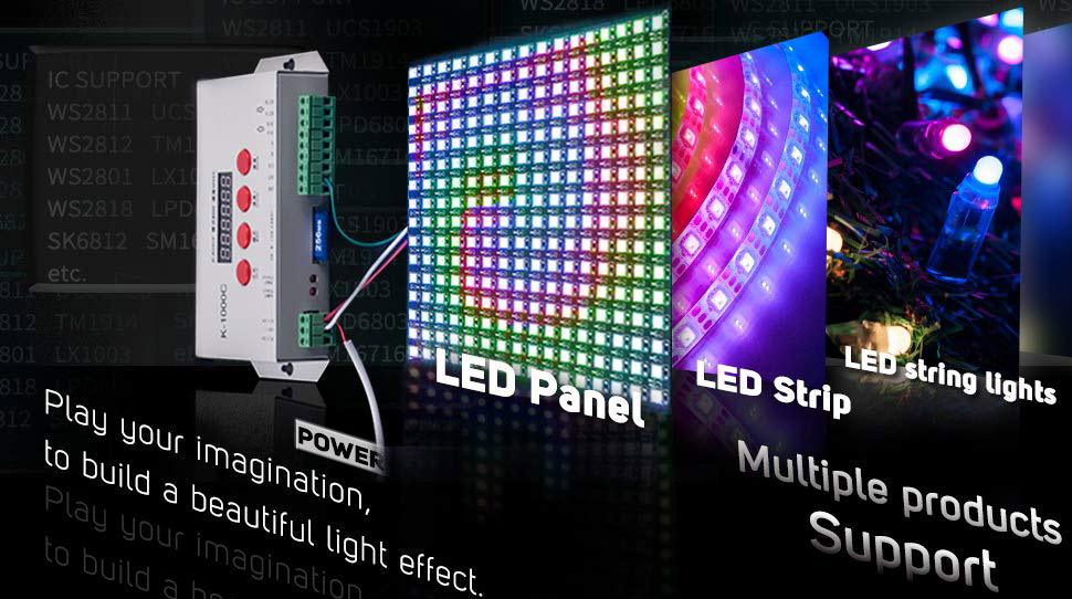 K C Ws B Sk Ws Ws Led Strip Pixels Controller