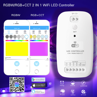 2 in 1 RGBW RGB+CCT WiFi Controller Works with Alexa for Flexible LED Strip Lights